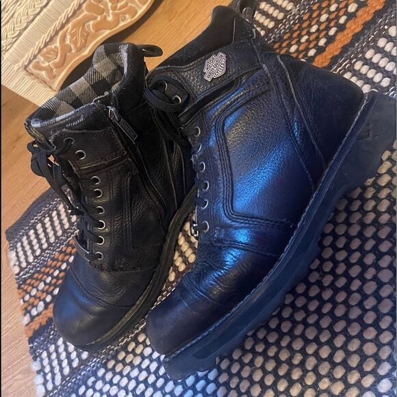 Harley-Davidson boots.  Zippered sz 10.5 - Picture 1 of 9
